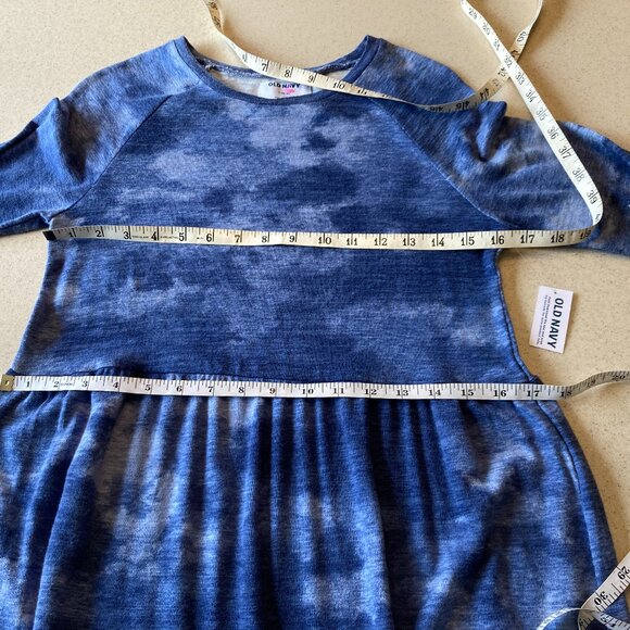 Old Navy Kids Girls NWT Size L (10-12) Blue Tie Dye Dress - Picture 6 of 8